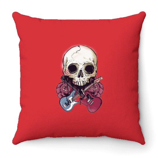 Death Song Throw Pillows