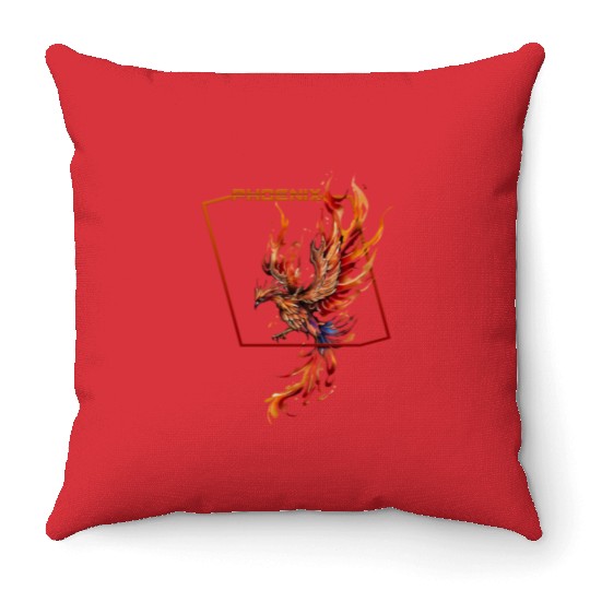Rising Phoenix Throw Pillows