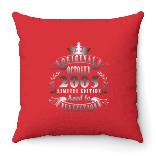october 2005 Anniversary october 2005 october Throw Pillows