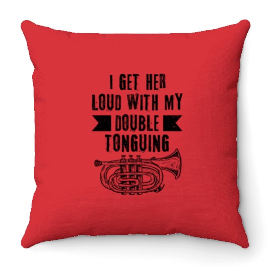 Mellophonist Musical Instrument Orchestra Throw Pillows
