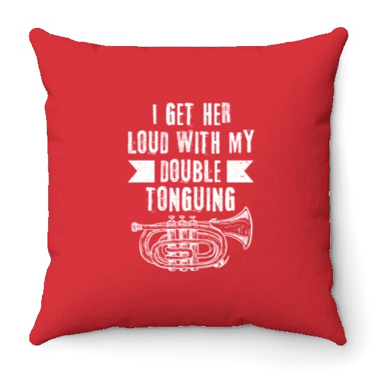 Mellophonist Musical Instrument Orchestra Throw Pillows