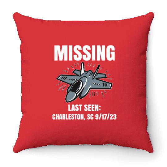 Missing F-35 War Plane Throw Pillows