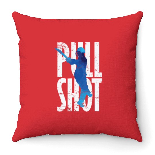 Cricket Pull Shot Sports Moment Throw Pillows