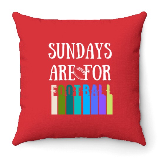 Funny Rugby Sundays Are For Football Cool American Throw Pillows