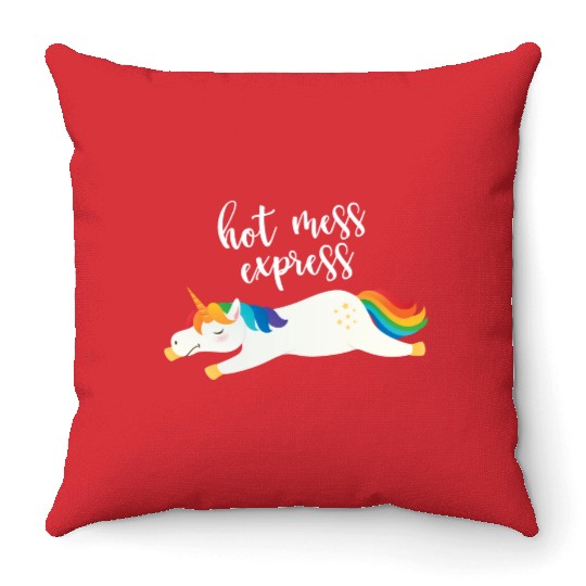 Hot Mess Express Magical Unicorn Throw Pillows