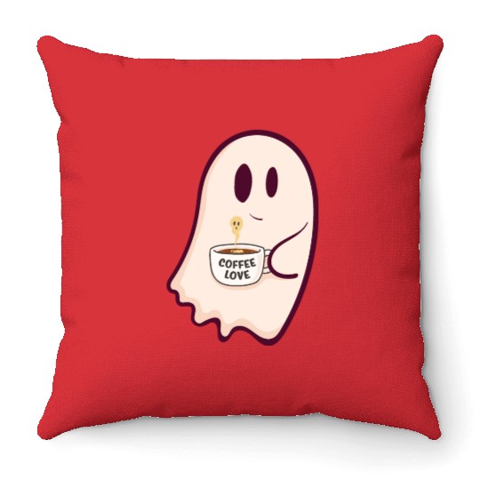 Forget Candy Just Give Me Coffee, Funny Halloween Throw Pillows