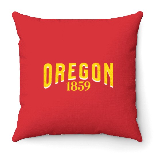 Oregon 1859 Throw Pillows