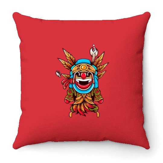 Indigenous Elegance from Afar Throw Pillows
