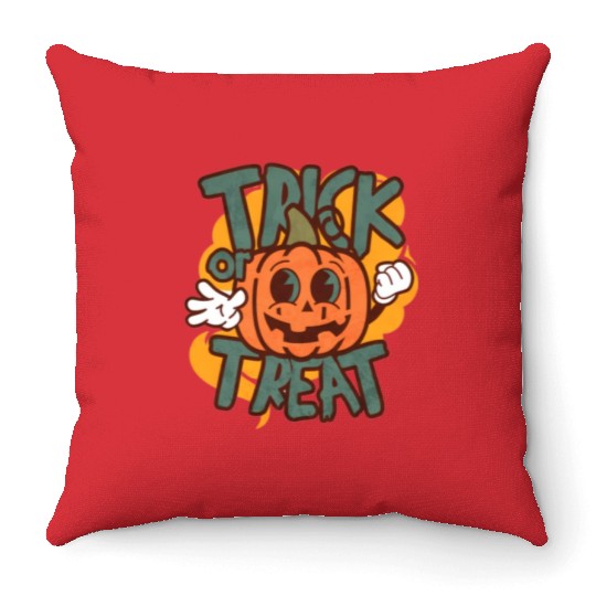 Candy Pumpkin Throw Pillows