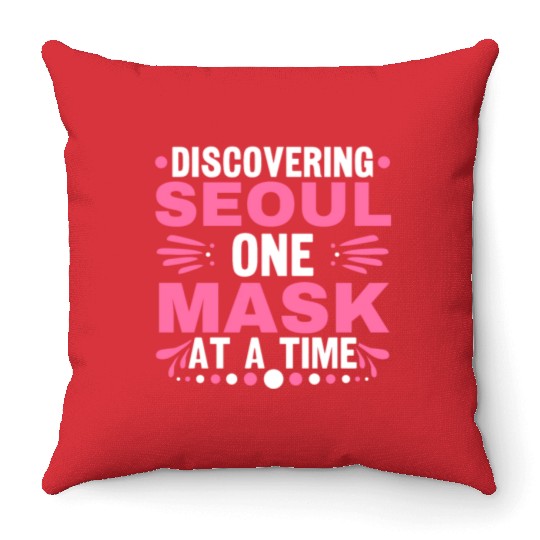 K-Beauty Skincare Oppa Korean Beauty South Korea Throw Pillows