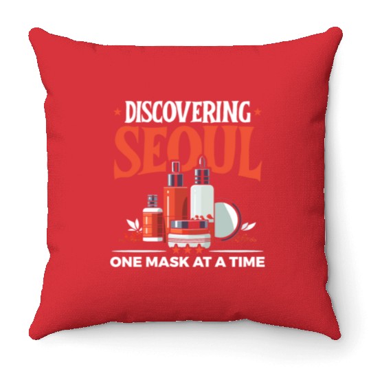 K-Beauty Skincare Oppa Korean Beauty South Korea Throw Pillows