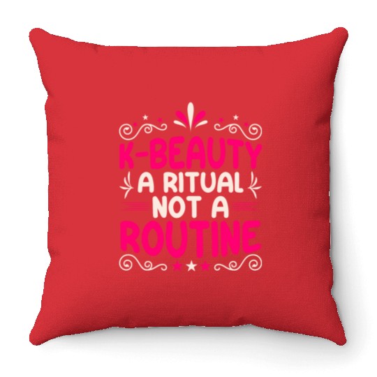 K-Beauty Skincare Oppa Korean Beauty South Korea Throw Pillows