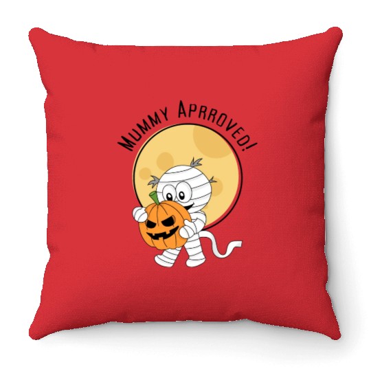 Mummy Approved! Halloween Spooky Mummy Throw Pillows