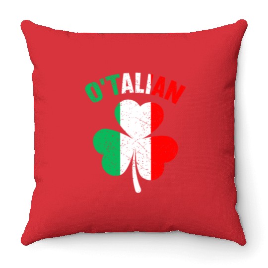Italian Irish Relationship St Patrick's Dayethnici Throw Pillows