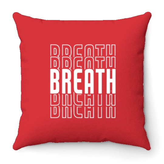 Breath Yoga Meditation Throw Pillows