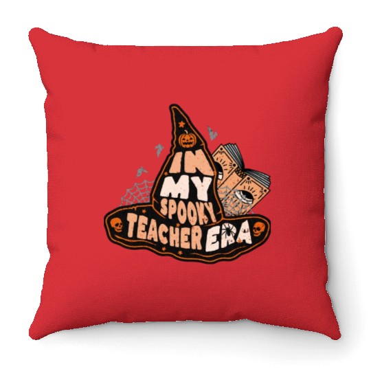 In My Spooky Teacher Era Witch Throw Pillows
