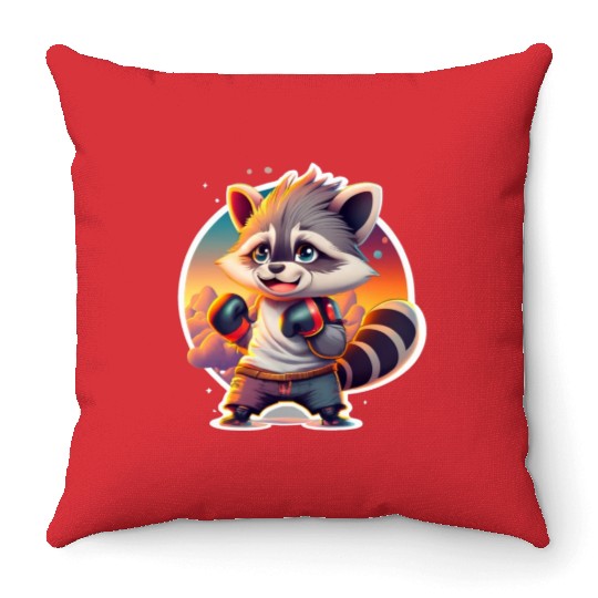 Never give up typography funny Throw Pillows