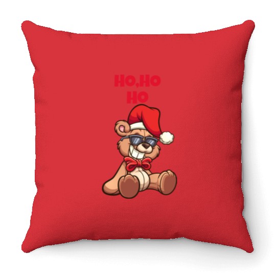 Christmas Teddy Bear Throw Pillows