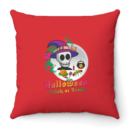 Halloween Trick or Treat Throw Pillows