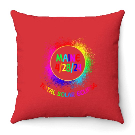 Total Solar Eclipse Maine 4/28/24 Kids Eclipse Throw Pillows