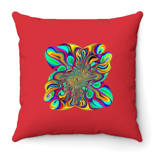 The color of magic mushrooms Throw Pillows