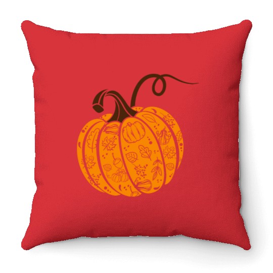 Halloween, Pumpkin, Fall, Thanksgiving Throw Pillows