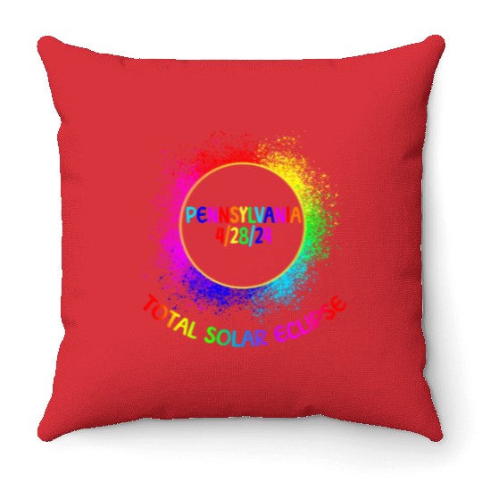 Total Solar Eclipse Pennsylvania 4/28/24 Kids Throw Pillows