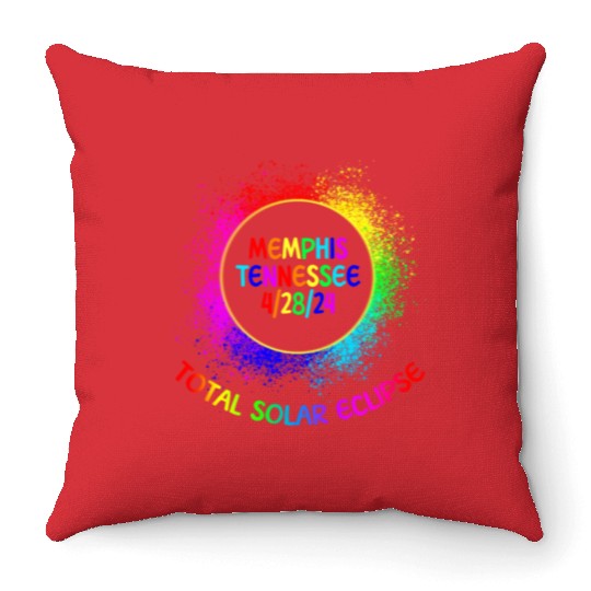 Total Solar Eclipse Memphis Tennessee 4/28/24 Kids Throw Pillows