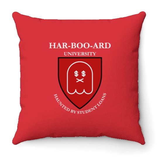 Har-Boo-ard University: Kawaii Vintage Retro Cute Throw Pillows