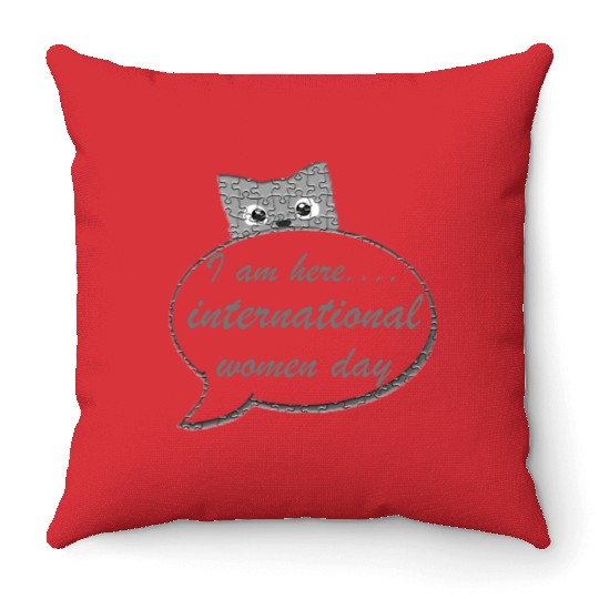 international women day Throw Pillows design gift