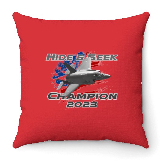 F-35 Hide and Seek Champion Throw Pillows