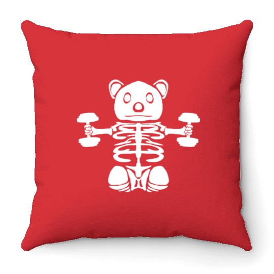 Bodybuilder Halloween Fitness Gym Throw Pillows