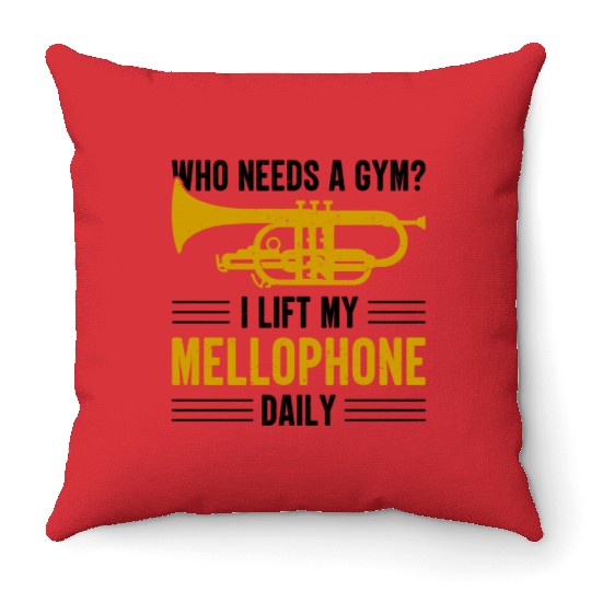 Mellophonist Musical Instrument Orchestra Throw Pillows