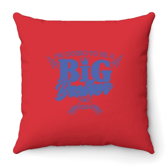 I will be a big brother in 2024 Throw Pillows