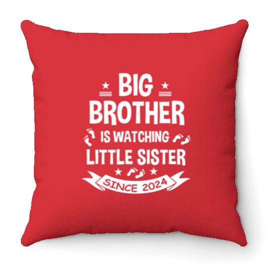 The big brother takes care of the little sister in Throw Pillows