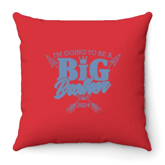 I will be a big brother in 2024 Throw Pillows
