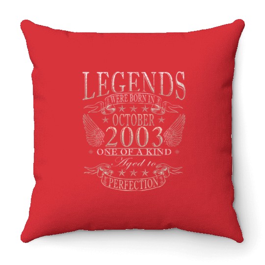 october 2003 Anniversary october 2003 october Throw Pillows