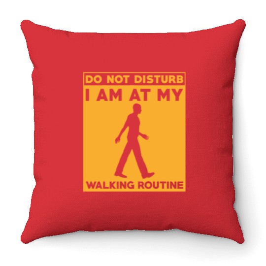 Walking Routine Fitness Design - Do Not Disturb Throw Pillows