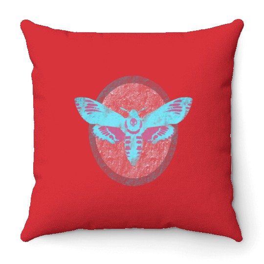 Framed Death's Head Hawk Moth Throw Pillows