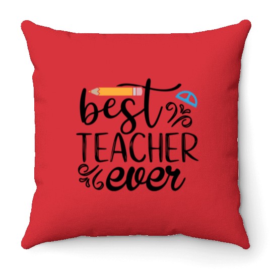 Best Teacher Ever 2023 Throw Pillows