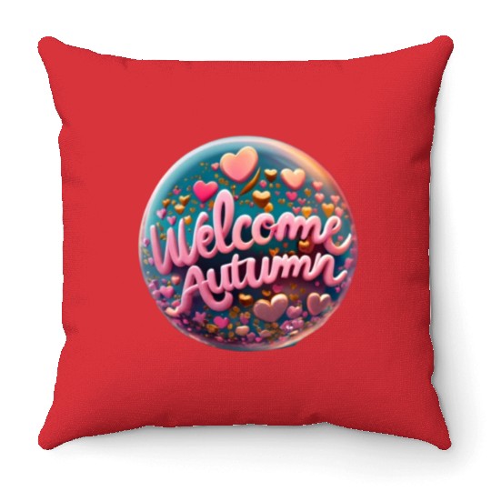 Green and Yellow Truck Illustration Autumn Throw Pillows