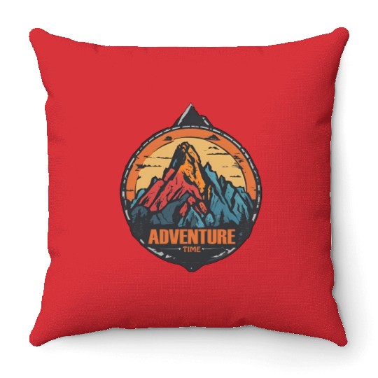 Adventure / Mountains / Old School / Retro Throw Pillows