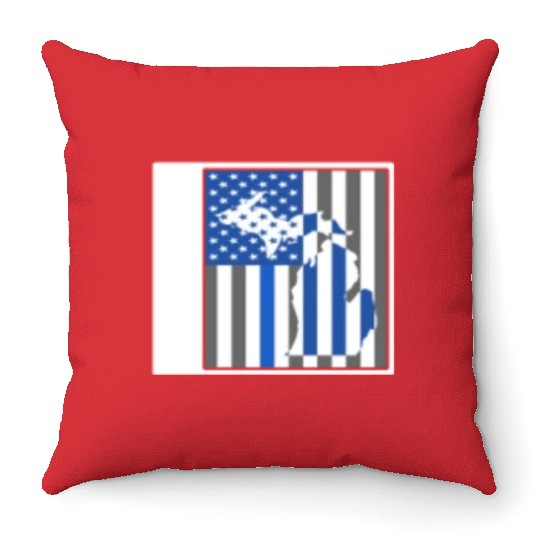 Police Throw Pillows, Michigan State Police Throw Pillows, Detroit