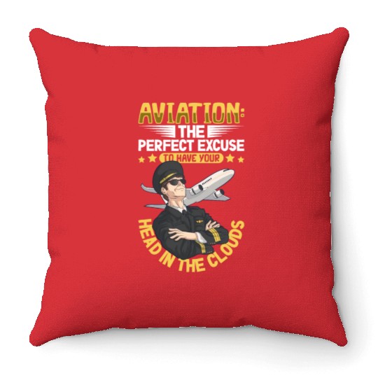 Pilot Aviation Airplane Airline Future Pilots Throw Pillows
