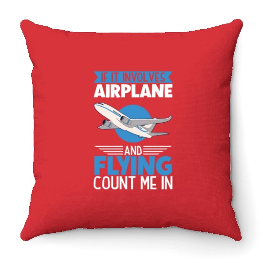 Pilot Aviation Airplane Airline Future Pilots Throw Pillows