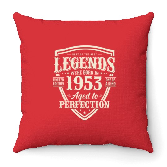 1953 Legends: 70/71 Years Vintage Gift Throw Pillows