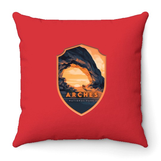 Arches National Park Stickers Throw Pillows
