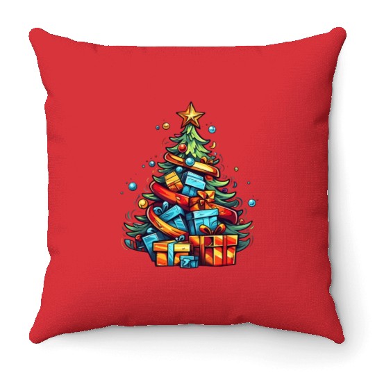 Christmas tree Throw Pillows