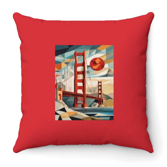 Golden Gate Bridge California Throw Pillows, Golden Gate
