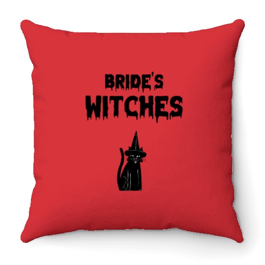 Bride’s witches Bachelorette party Throw Pillows